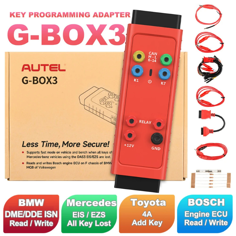 Autel GBOX 3 Key Programming Accessory Key for Mercedes-benz and BMW, Working with Autel KM100/ IM5