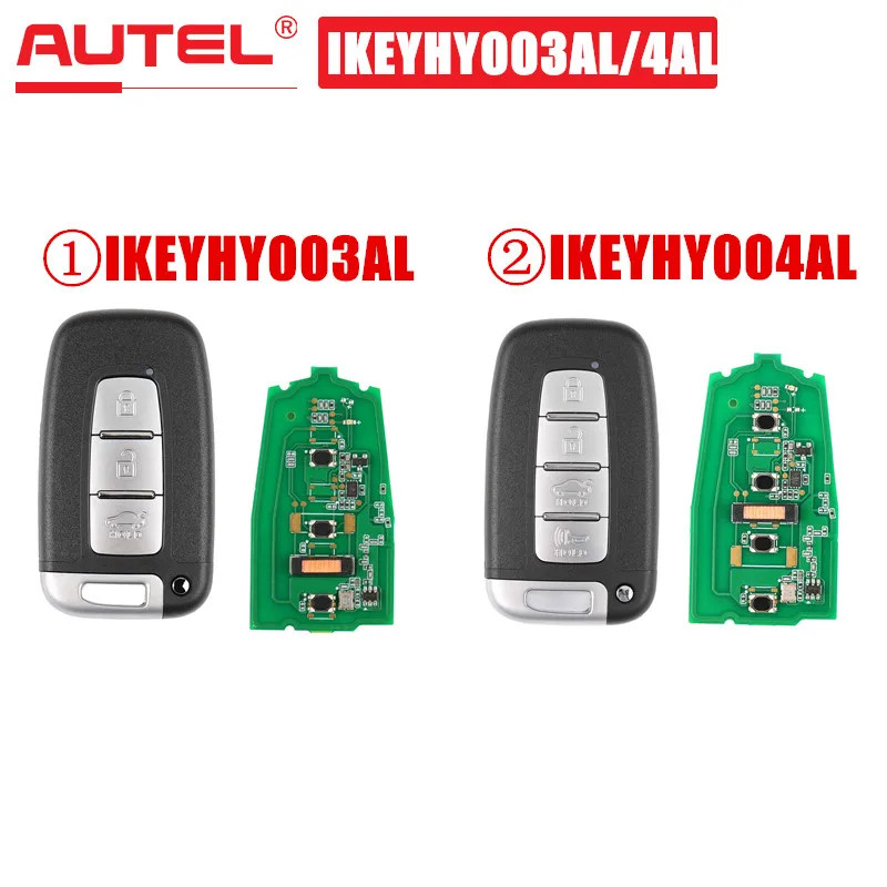 AUTEL MAXIIM IKEY Premium Style IKEYHY003AL Hyundai 3 or 4 Buttons Universal Smart Key for KM100 KM