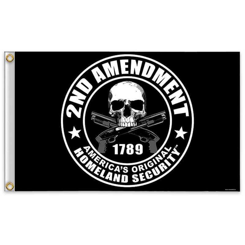 90 * 150 ซม. 3 * 5ft Second Amendment Case Flag Skull Flag 2nd Amendment