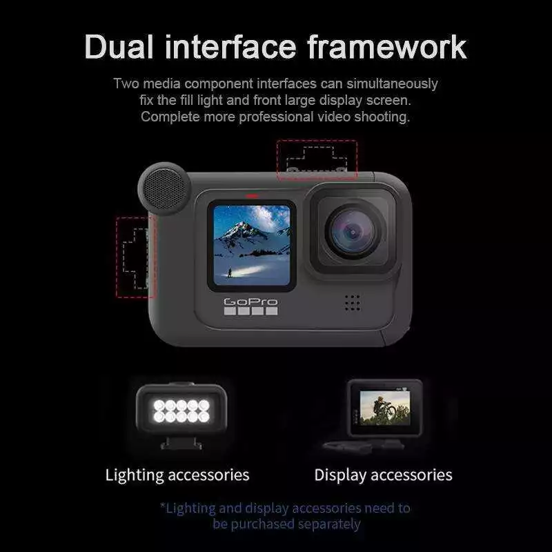 Gopro Media Mod สำหรับ Hero13/12/11/10/9 Black thumbnail 6