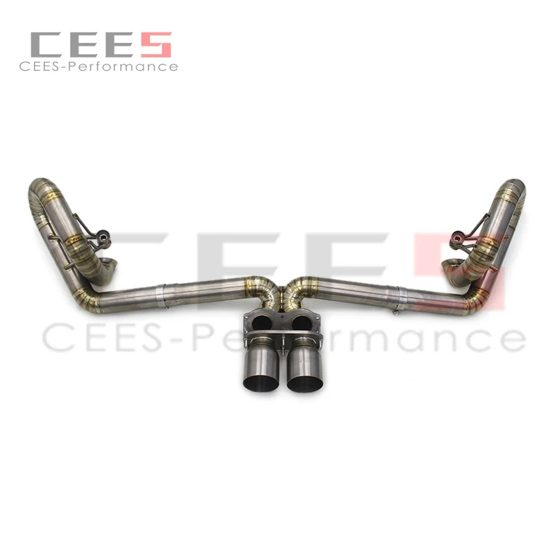 CEES Titanium Racing Straight Exhaust Pipes Catback Exhaust System For Porsche 911 991/991.2 GT3 4.