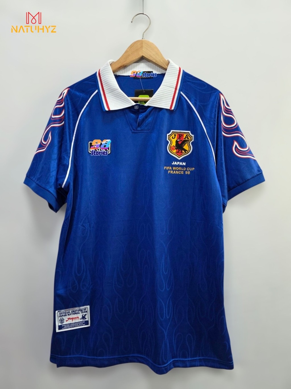 เสื้อบอลย้อนยุค ทีมชาติญี่ปุ่น 1998 World Cup แมทย์ดีเทล งานปัก