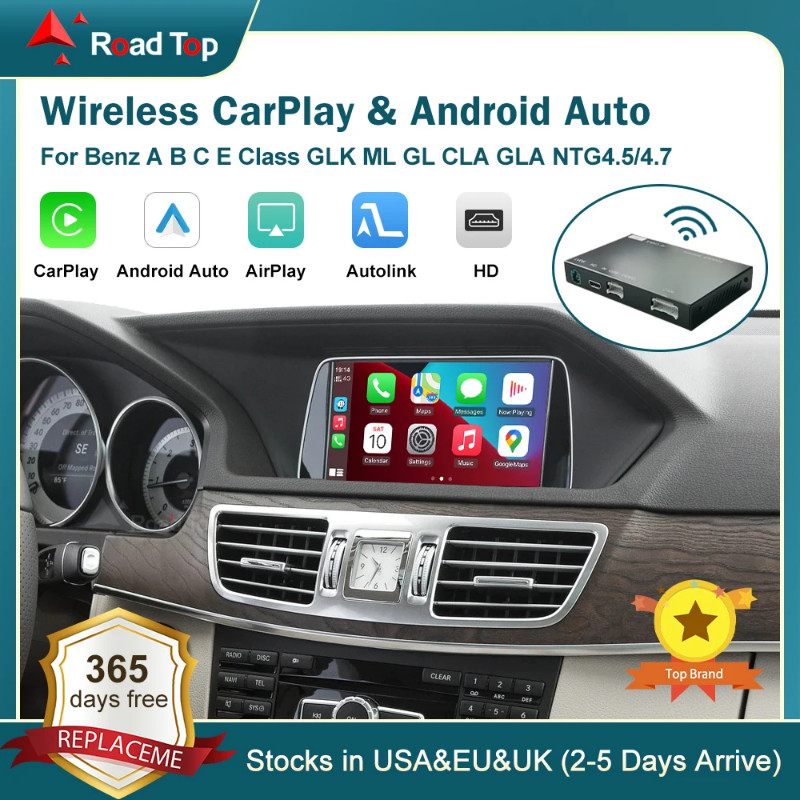 RoadTop wireless CarPlay for Mercedes Benz A Class W176 B W246 CLA GLA C-CLass W204 E-Class W212 C2