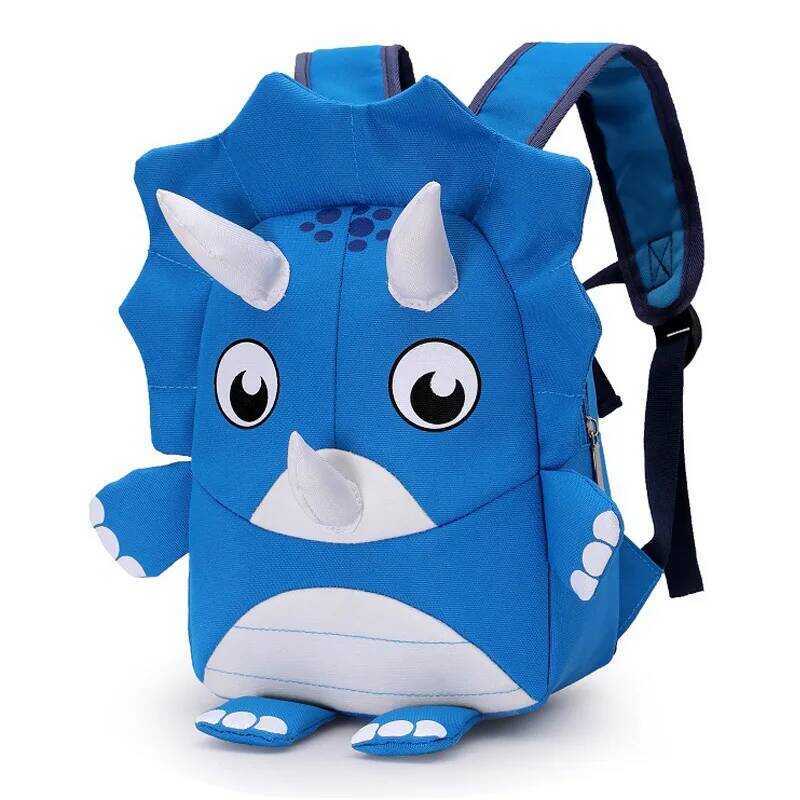 C New 3D Triceratop School For Boy Girl Cute Animal Children Toddler Kid School Backpack Waterproof