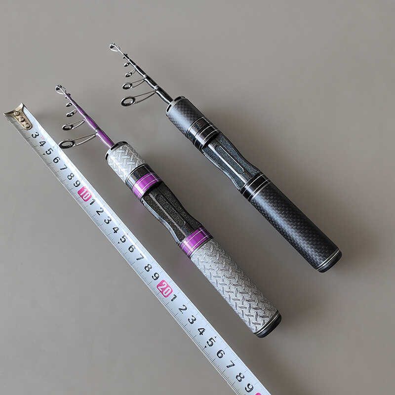 2025UL Micro Object Retractable Lure Rod ส่วนสั้นพิเศษ UL ปรับ Carbon Rod Pin Micro Object Lure Rod 