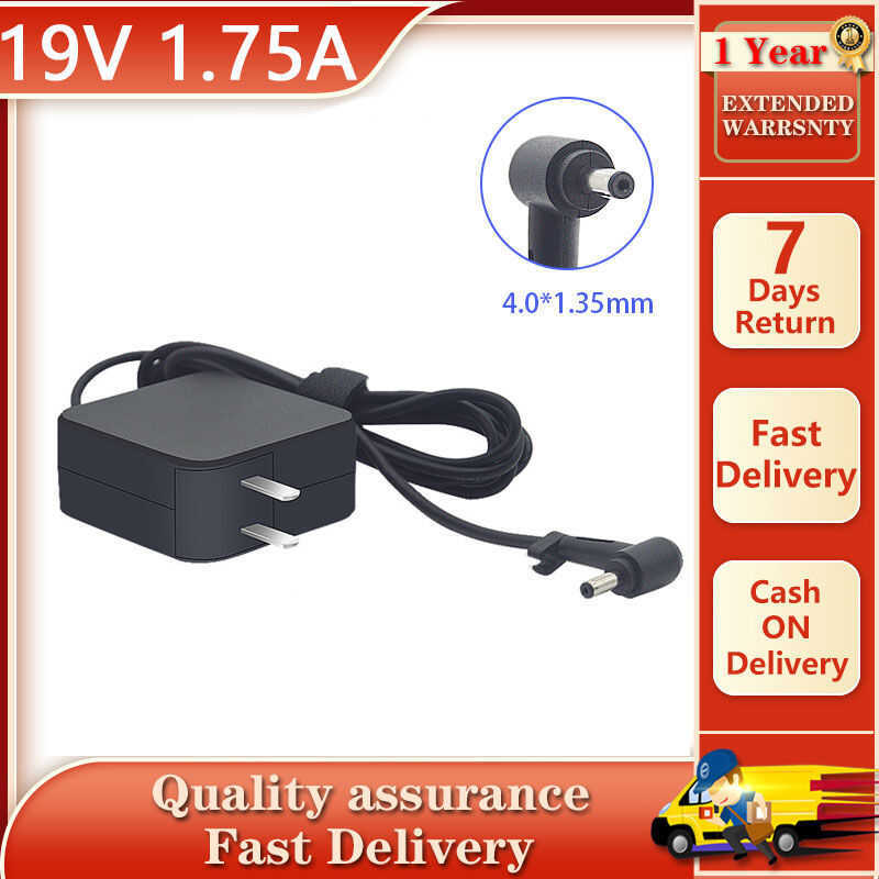19V 1.75A 33W 4.0*1.35MM แล็ปท็อปสําหรับ ASUS S200E X201E X403M X503M E402 X441N E502N X540N X202 อะ