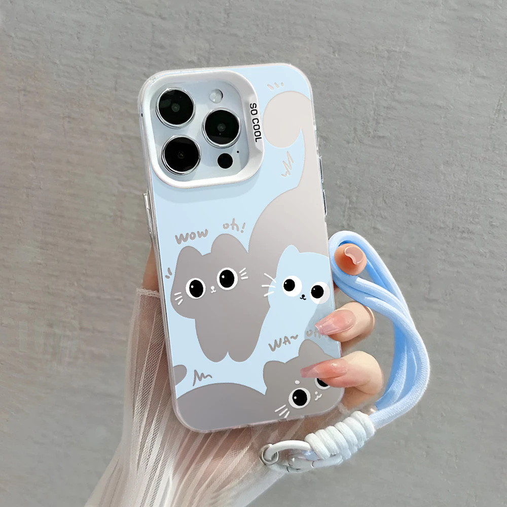 น่ารักสีเทาสีฟ้าแมวเคสโทรศัพท์สําหรับ Honor 400 200 Pro 90 Lite X9B X6B X6C X9A X9D X7B X7A X7D X8A X5 Plus X9C สมาร์ท 5G - รูปที่ 5