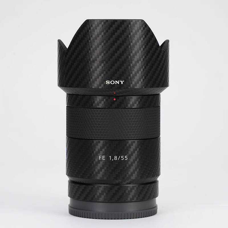 เหมาะสําหรับ SONY 55 F1.8 ZA เลนส์ฟิล์มป้องกัน SONY Zeiss 55-1.8 สติกเกอร์คาร์บอนไฟเบอร์ 3M