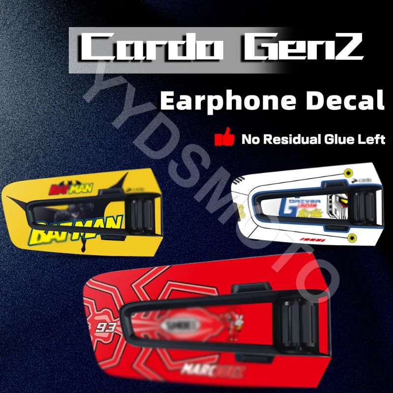 For Cardo EDGE Motorcycle Bluetooth Headset Colorful Earphone Decoration Decals Protection Waterpro