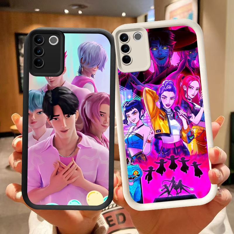 DK-58 Demon Hunter สาวปลอกซิลิโคนสีดําและสีขาวสําหรับ VIVO V27E V29 V27 Y100 V29E Y200e Pro