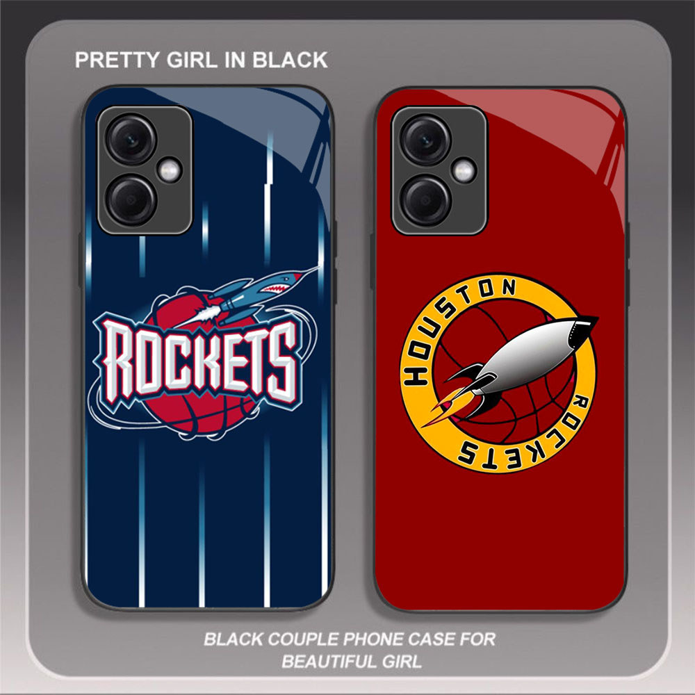 HK-45 Rockets บาสเกตบอล Club แก้วแก้วสําหรับ Xiaomi Redmi หมายเหตุ Poco A5 C71 13 X5 12 Pro 5G