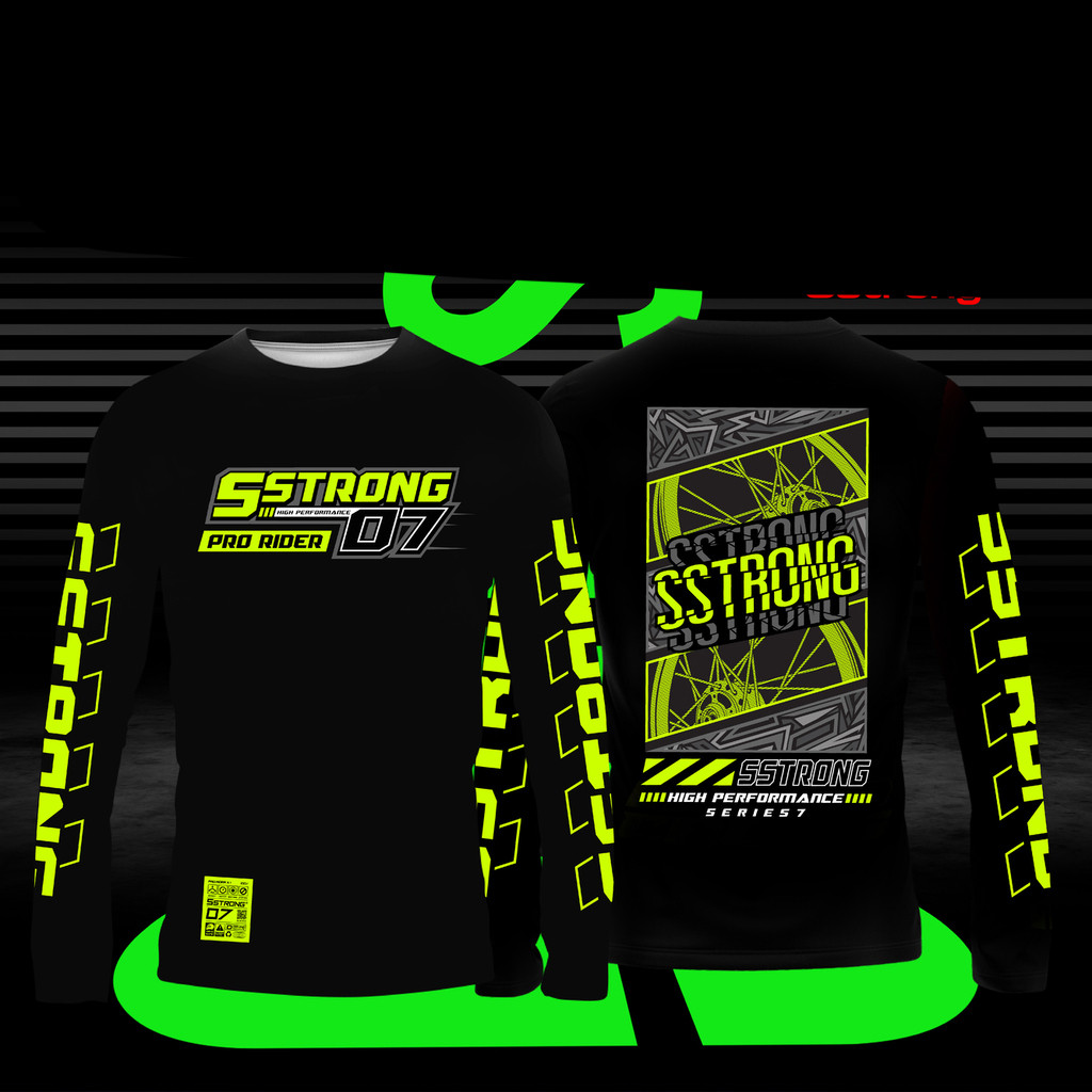OUMAI  Sstrong เอสสตรอง l Long Sleeve T-shirt เสื้อยืดแขนยาว รุ่นPro Rider 07 เสื้อUnisex ใส่สบาย ระบายอากาศดี (S-XL)