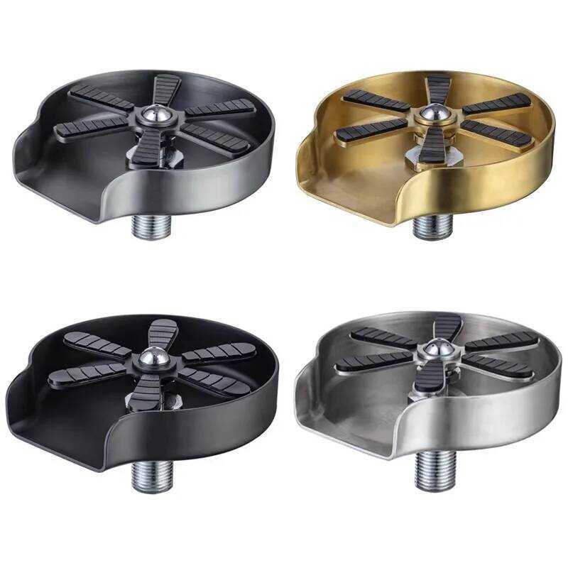 C New Stainless Steel Cup Washer Glass Cleaner Bottle Washer Cup Cleaner For Kitchen Sink Restauran