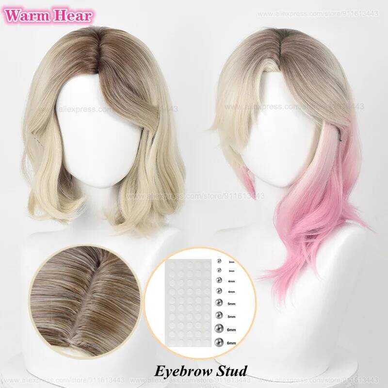 C 2 Styles Gwen Stacy Cosplay Wig Cosplay Women 35Cm/45Cm Gradient Gwen Cosplay Wig Heat Resistant