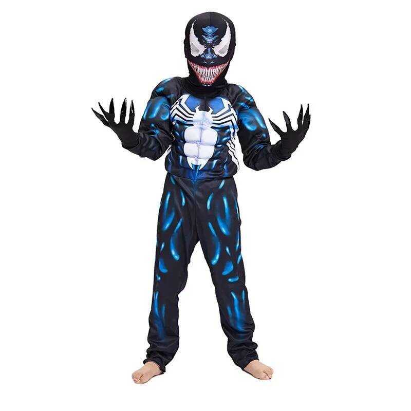 C Venom Muscle Costume Cosplay Erhero Kids Suit Disguise Carnival Party Clothing