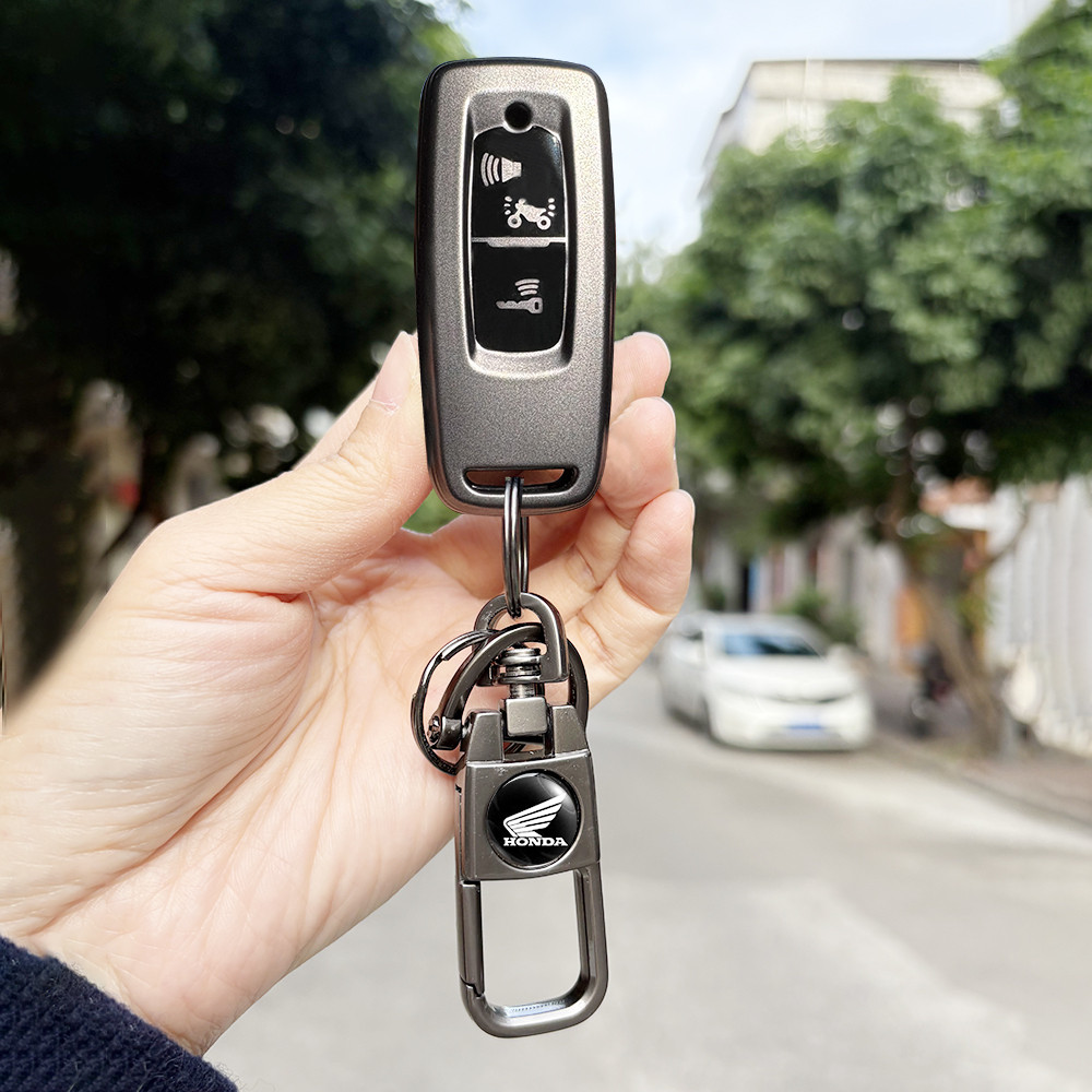 ปลอกกุญแจมอเตอร์ไซค์ สําหรับ HONDA PCX160 VISION SH350 Metallic TPU ที่ใส่กุญแจพวงกุญแจ