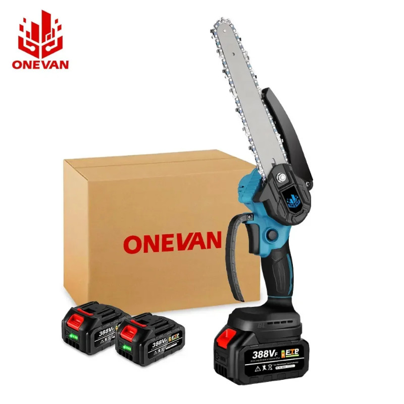 3000W 8 Inch Brushless Electric Saw Chainsaw With 388VF Battery Garden Wood Pruning Cutter Power To