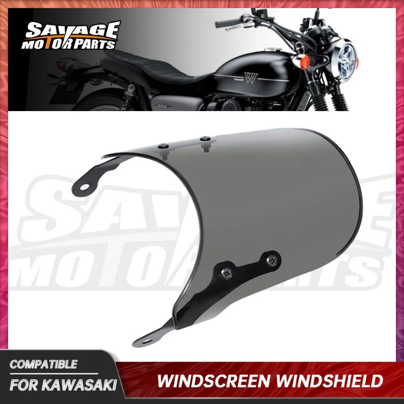 For KAWASAKI W800 Street W400 Windscreen Wind Shield ZR250 ZR400 ZR550 ZR750 ZR-7 ER-5 Motorcycle W