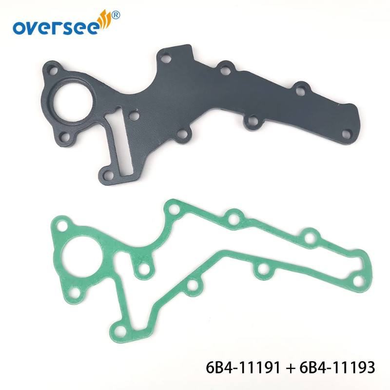 6B4-11191 Cover Cylinder Head For Yamaha Outboard Motor 2T 9.9HP 15HP And Gasket 6B4-11193-A1;6B4-1