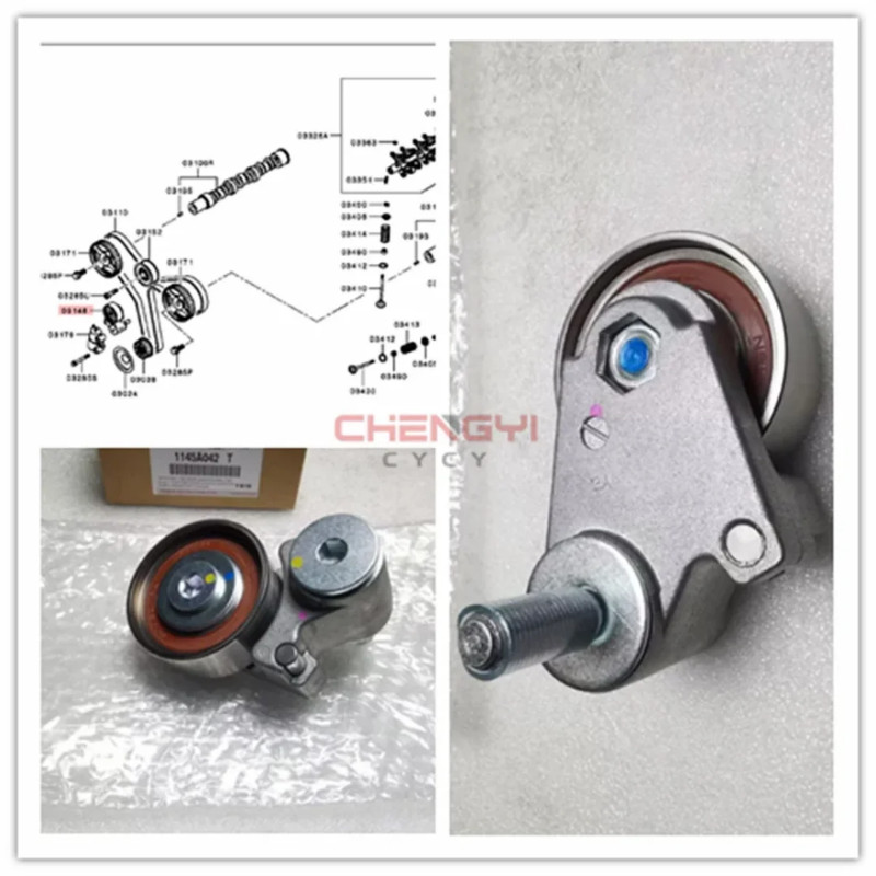 6B31 Engine Timing Gauge Tension Wheel Transition Wheel For Outlander CW6W Pajero Montero Sport KG6