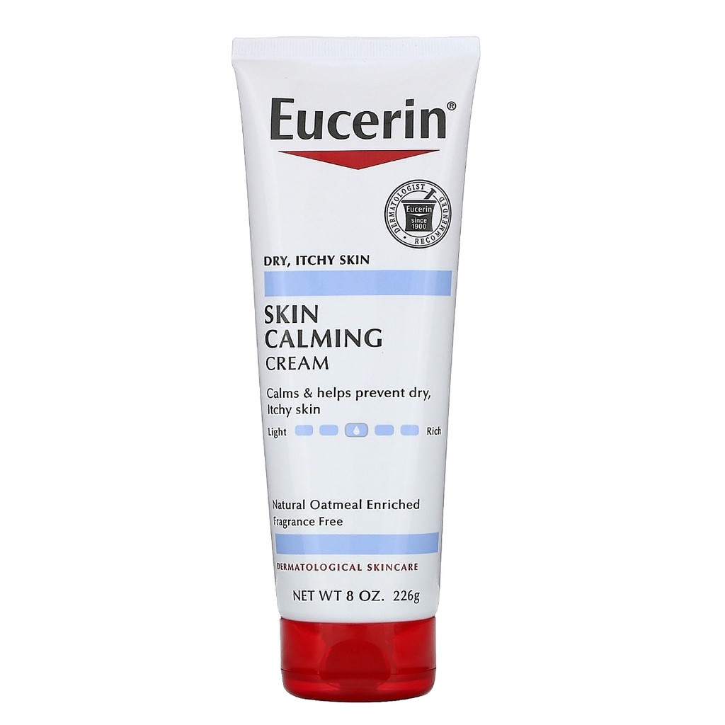 ฟิกเกอร์ Eucerin, Skin Calming Creme, Dry, Itchy Skin, Fragrance Free, 8 oz (226 g)