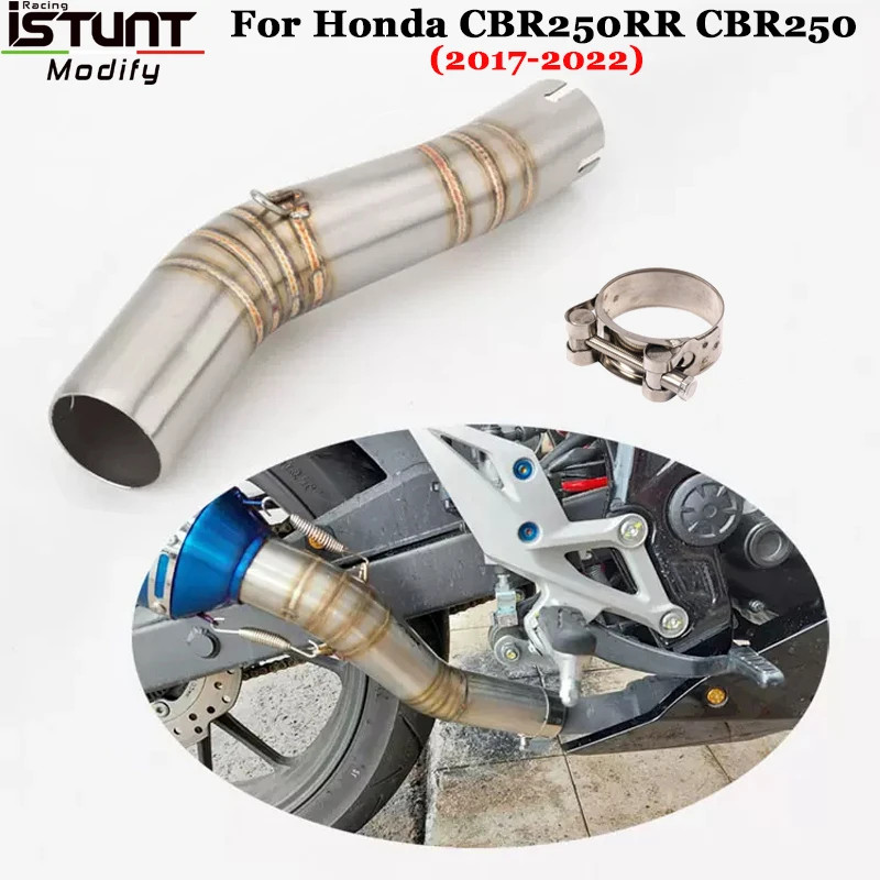Slip On For Honda CBR250 CBR250RR 2017 2018 2019-2022 Motorcycle Exhaust Escape Systems Middle Link