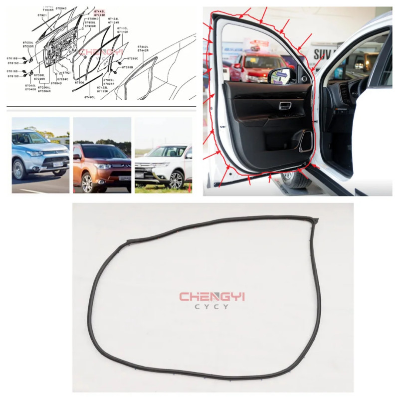 1PCS Door Rubber Seal Doorpost Rubber Strip Fit For Outlander GF7W GF8W 5725A393 5725A394 5755A421