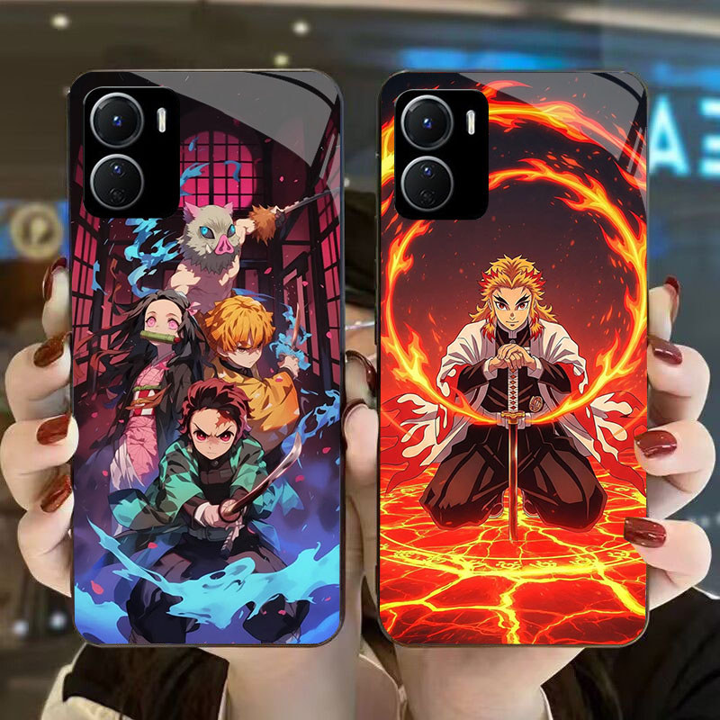 DK-59 Demon Slayer X Casing GLASS soft frame สีดํา VIVO iQOO Y16 Z9X Y17S Y15S Y15A Y56 Y36i Y01 Y36