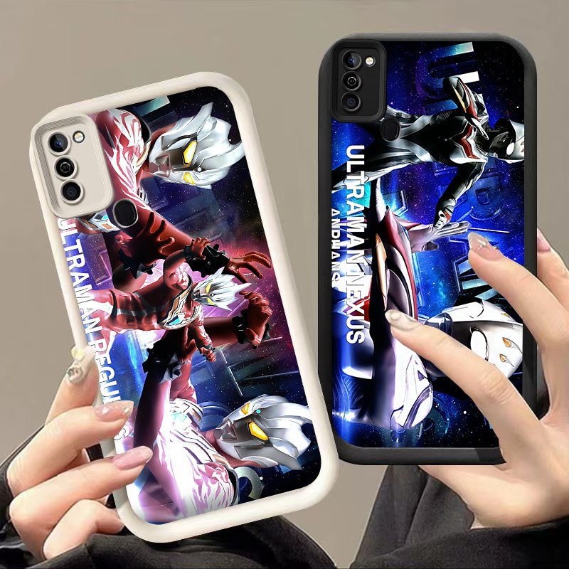 HK-67 Ultraman Ginga ปลอกกันกระแทกสําหรับซิลิโคนสีดําและสีขาว Infinix Tecno Note HOT Spark 50 60 40 