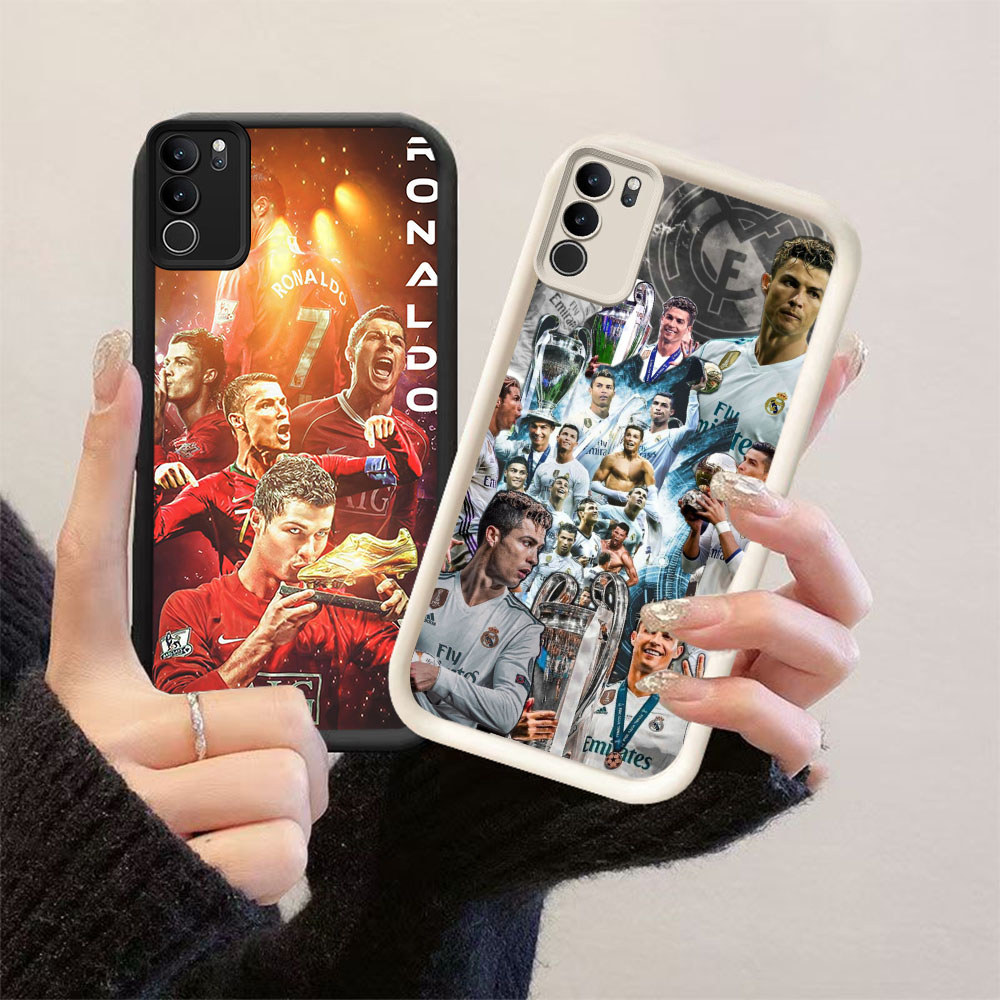 HK-57 FC Ronaldo เคสกันกระแทกสําหรับซิลิโคนสีดําและสีขาว VIVO Y200 Y400 V50 Y300 Lite Pro Plus 5G