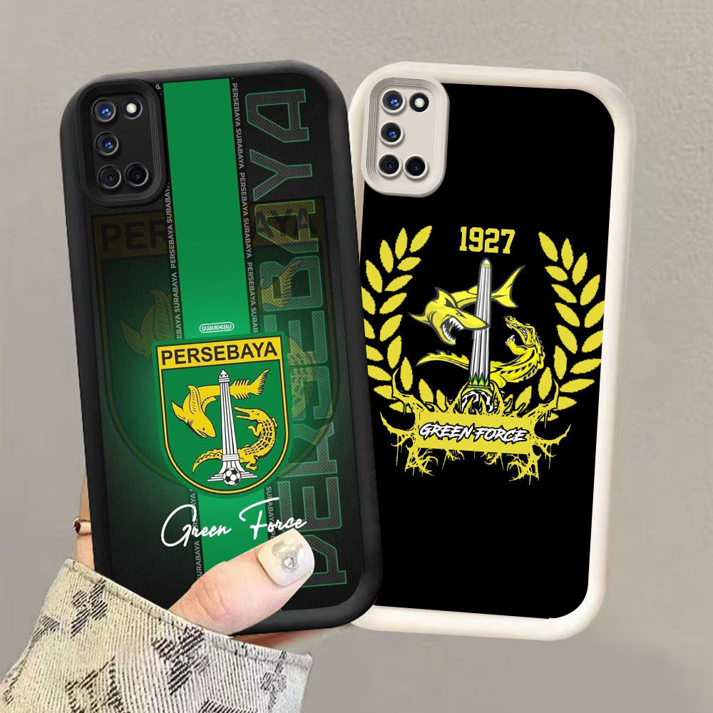 HK-65 Persebaya ปลอกกันกระแทกสําหรับซิลิโคนสีดําและสีขาว OPPO A92 A55 F19 A95 A74 A52 A94 A72 F19S