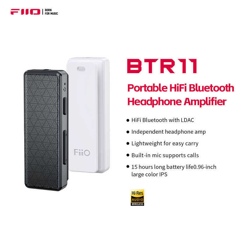 FiiO BTR11 บลูทูธ 5.3 ตัวรับสัญญาณ LDAC 3.5 มม.ไร้สายเครื่องขยายเสียงหูฟังสําหรับ JD1 FD11