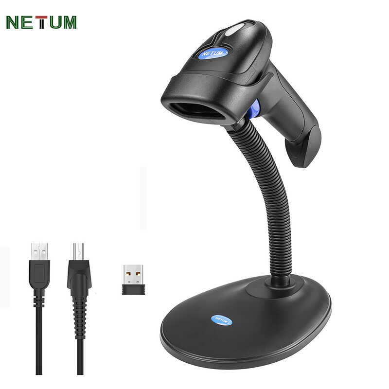 NETUM NT-L8 QR Scanner Stand 1D/2D Barcode Reader รองรับไร้สาย 2.4G เข้ากันได้กับ Windows และ OS สํา