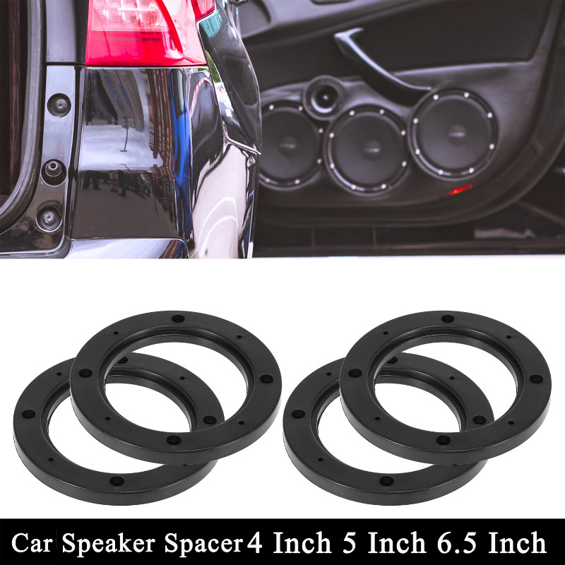 Uxcell 4pcs 4 Inch Car Black Hollow Universal Speaker Spacer Mounting Spacer 92mm ID