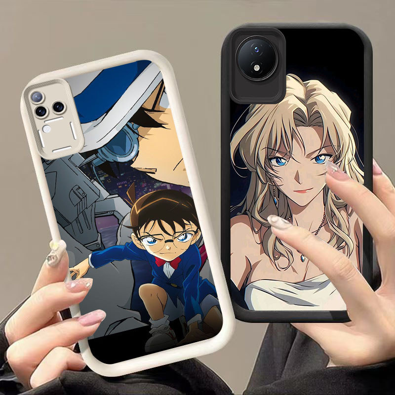 DK-60 Detective Conan ปลอกซิลิโคนสีดําและสีขาวสําหรับ VIVO Y29 Y02a V50 V30E V30 T4 Y02 Y02t Pro 5G