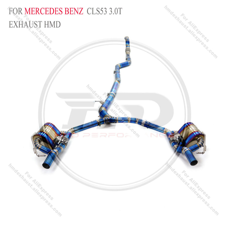 HMD Titanium Exhaust System Sport Resonated Catback for Mercedes Benz CLS53 3.0T 2018+ Resonant tub