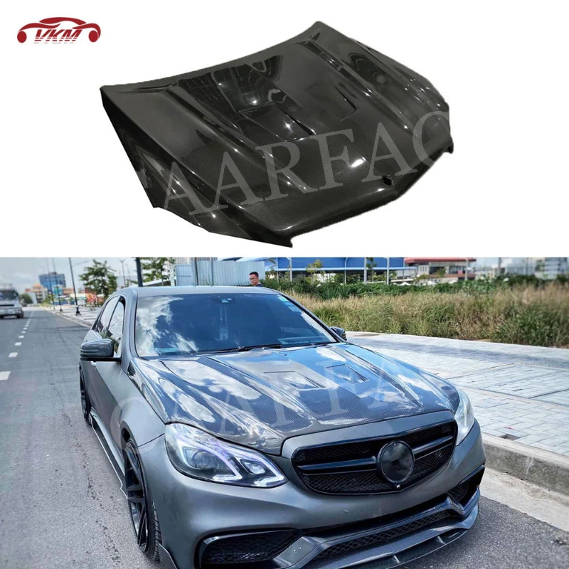 Carbon fiber Front Bumper Engine Hood Bonnet For Benz W212 E Class E200 E220 E250 E300 E350 E63 AMG