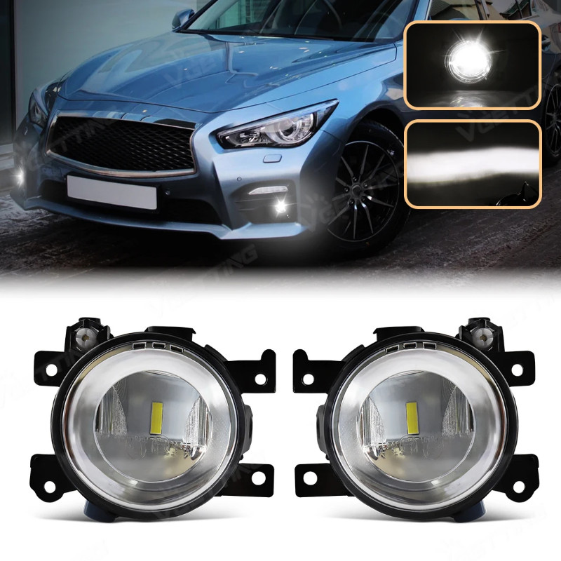 LED Fog Lamps For Infiniti Q50 QX50 Q60 QX60 Q70L QX80 2014 2015 2016 2017 2018 2019 2020 Foglights