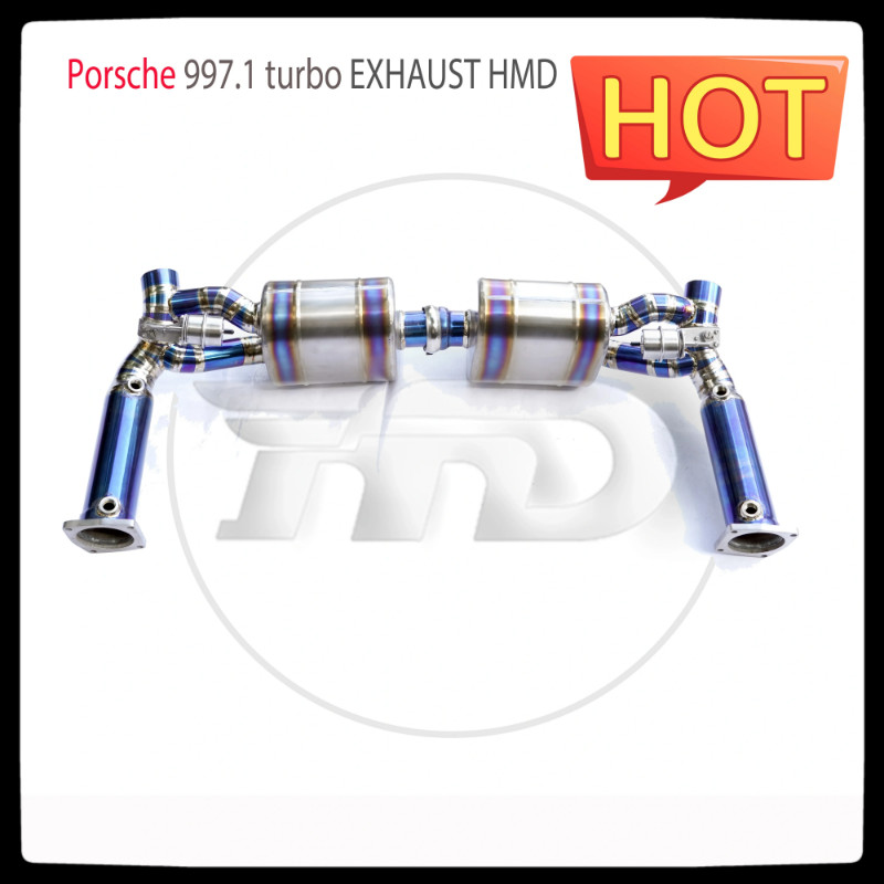 HMD Titanium Alloy Exhaust pipe System  For Porsche 911 997.1 Turbo Auto Modification Electronic Va