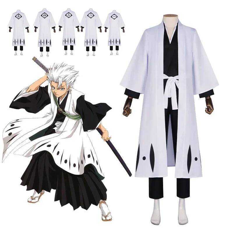 C BLEACH Hitsugaya Toushirou Cosplay Costume Wig Halloween Anime Clothes Uniform