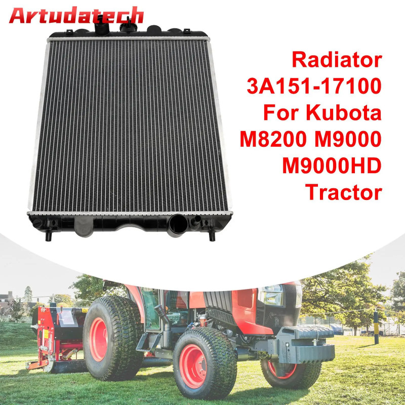 Artudatech Radiator For Kubota M8200 M9000 M9000HD M6800HDC M6800S Tractor 3A751-17100
