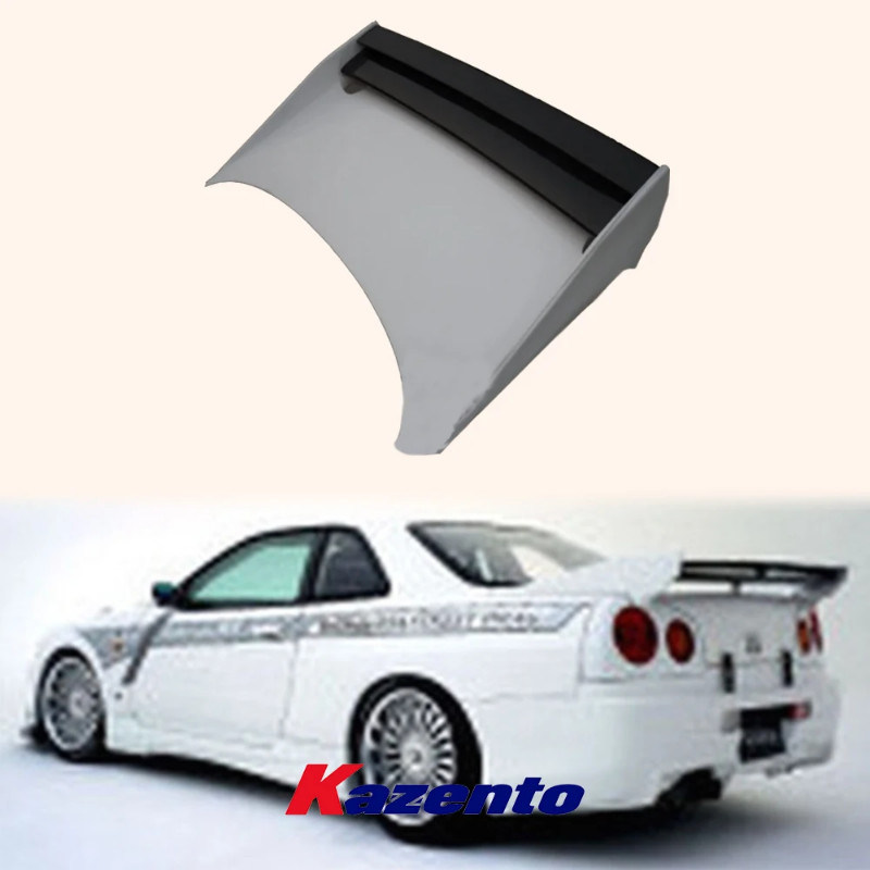 For Nissan Skyline R34 GTR GTT VS Rear Spoiler with Trunk Base Partial Carbon