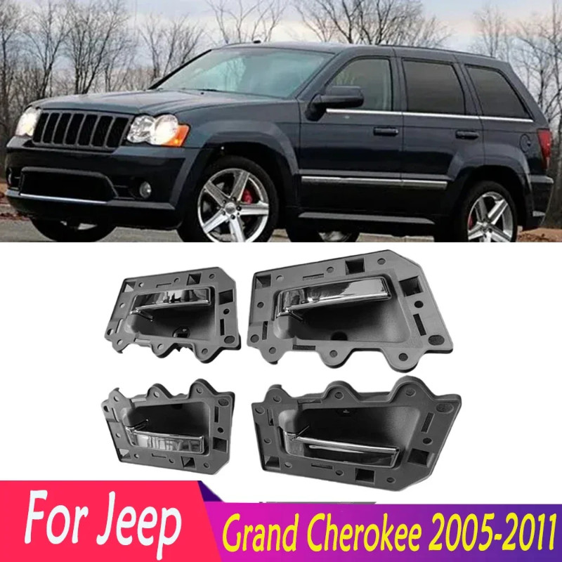 For Jeep Grand Cherokee 2005-2011 4Pcs Inner Door Handle Pul Car Accessories 1JV471J3AA 1JV461J3AA