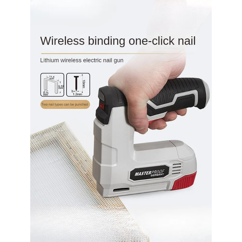 Powerful Lithium Battery Framing Nailer, Cordless Electric Nail Gun for Woodworking, DIY Project, H