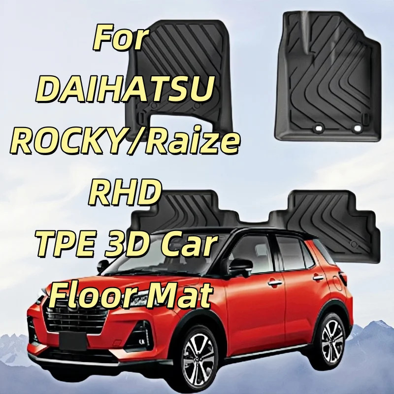 ForToyota DAIHATSU ROCKY/Raize RHD TPE 3D Car Floor Mat/Trunk Mat