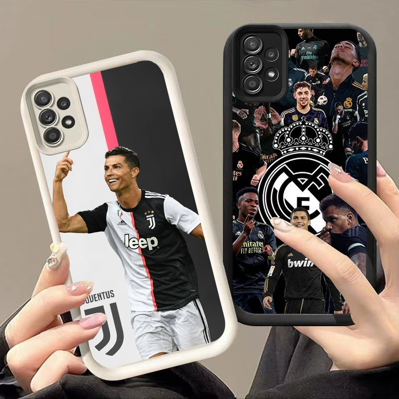 DK-57 CR7 FC Silicone Casing สีดําและสีขาว สําหรับ Realme C85 Pro