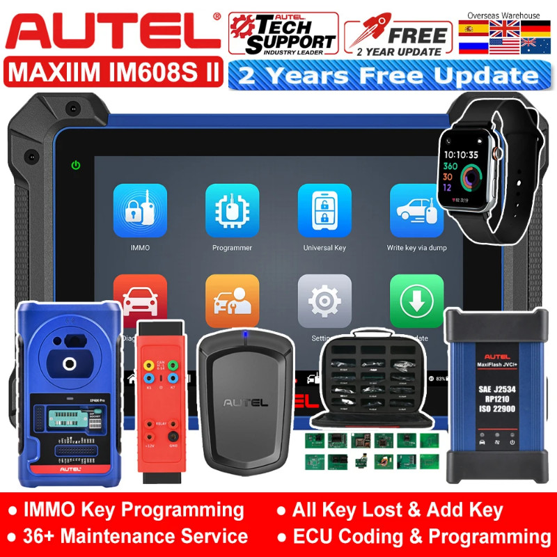 Autel Program Scanner IM608 II IM608S II Key FOB Programming Tool Complete Set Diagnostic Scanner,