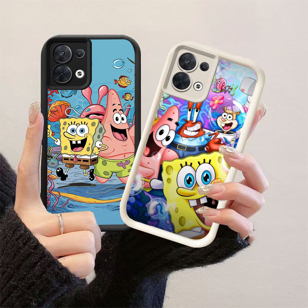 HK-64 Patrick Star เคสกันกระแทกสําหรับซิลิโคนสีดําและสีขาว OPPO Reno 7Z 8 7 F21 8Z F21S Pro Lite 5G