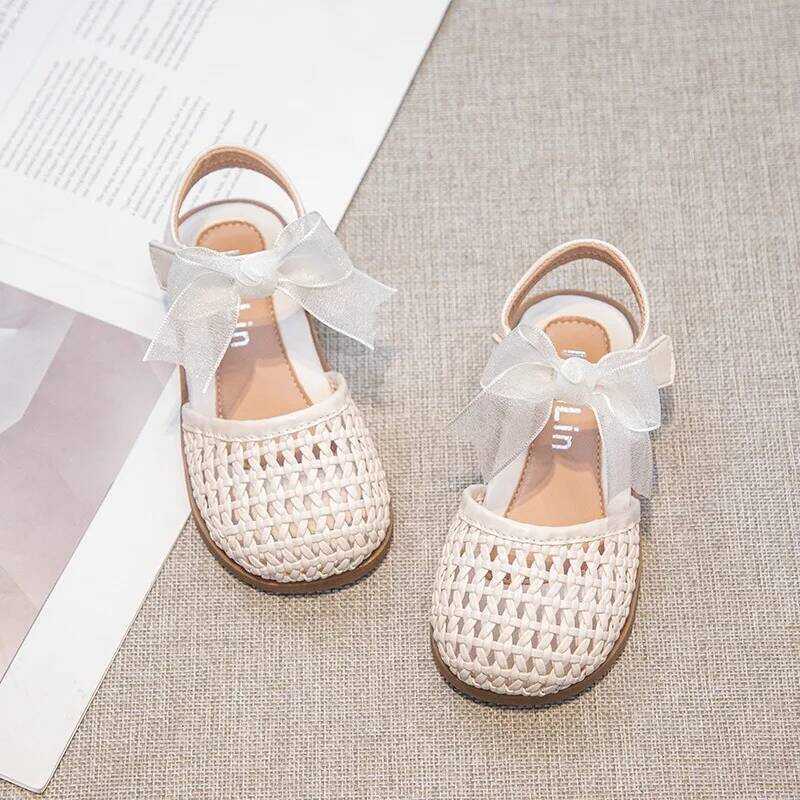C Braided Sandal For Girl Princess Summer Shoe Child Soft Sole Close Toed Beach Shoe Kids Casual Sh