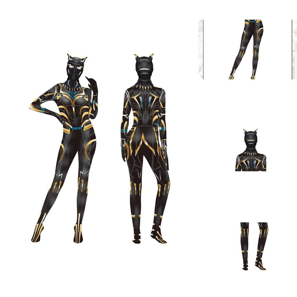 ชุดสตรี.Black.Panther.จาก.Wakanda.Forever.แบบ.แฟชัน.สำหรับ.fans.ของ.Letitia.Wright